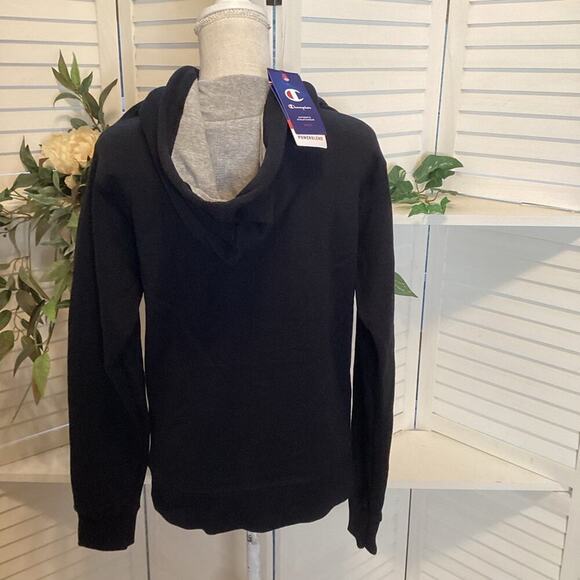 CHAMPION BLACK NEW SWEATSHIRT WITH MULTI COLOR LOGO SIZE SMALL 1202 - Picture 5 of 6